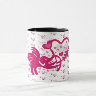 LUCKY LOVE ELEPHANT CUPID ELEPHANT BY MASANSER MUG