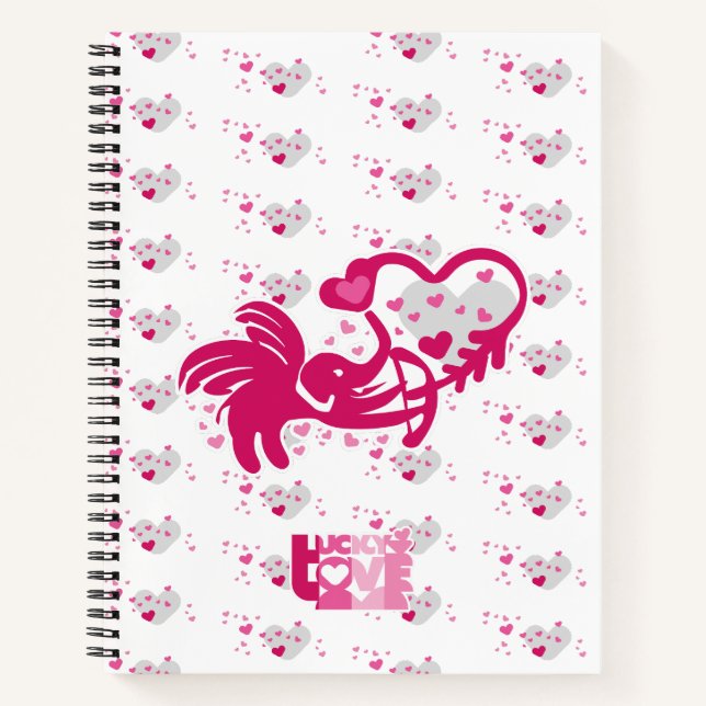 LUCKY LOVE ELEPHANT CUPID ELEPHANT BY MASANSER NOTEBOOK (Front)
