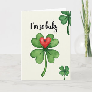 Lucky Love Glitter Texture Card