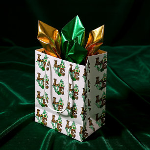 Lucky Love Gnome St. Patrick's Day  Medium Gift Bag