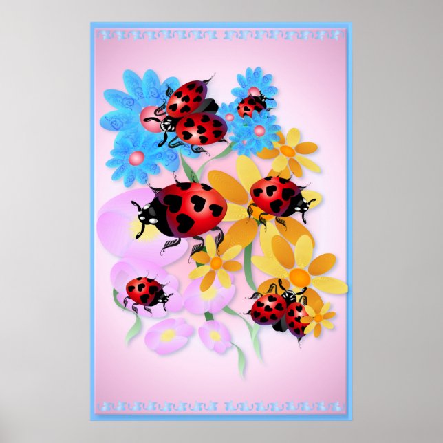 Lucky-Love Ladybugs Posters (Front)