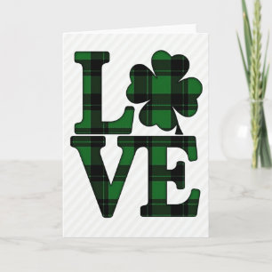 Lucky Love Plaid Pattern Card