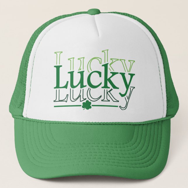 Lucky Lucky Lucky-60678 Trucker Hat (Front)