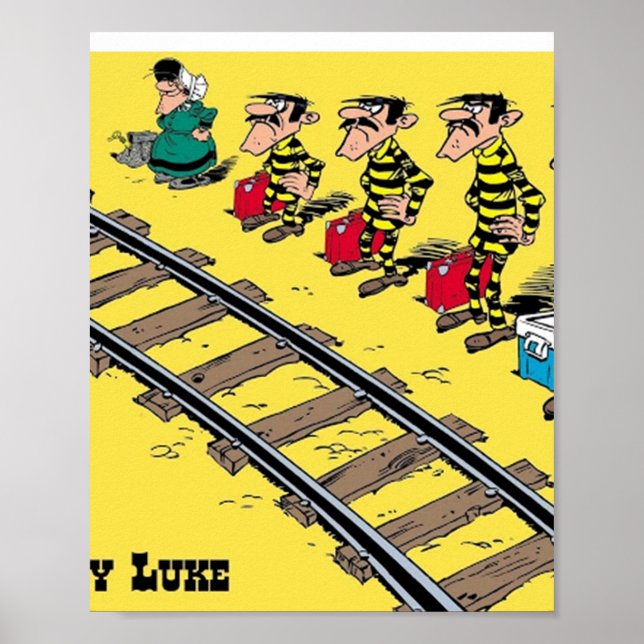 lucky luke daltons anime tv movie yellow child esc poster (Front)