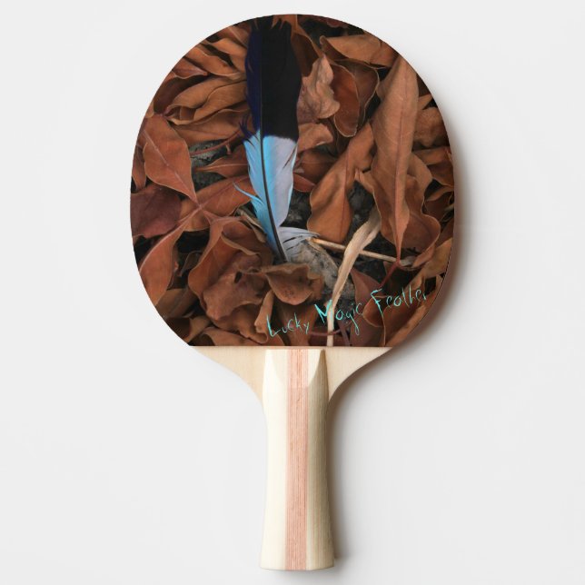 Lucky Magic Feather Ping Pong Paddle (Front)