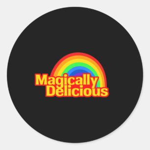 Lucky Magically Delicious St. Patricks Day Rainbow Classic Round Sticker