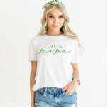 Lucky Mama Cute Script St. Patrick’s Day Shirt<br><div class="desc">We are always adding new designs daily!</div>