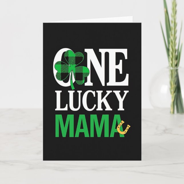 Lucky Mama Shamrock Pattern Card (Front)