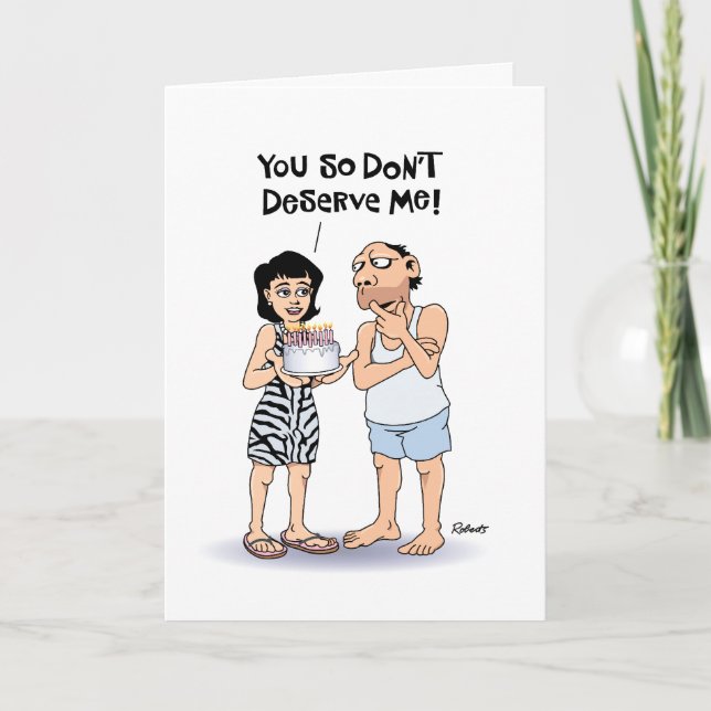 Lucky Man Birthday Card (Front)