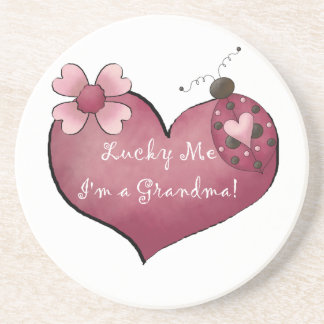 Lucky Me I'm a Grandma Gifts Coaster