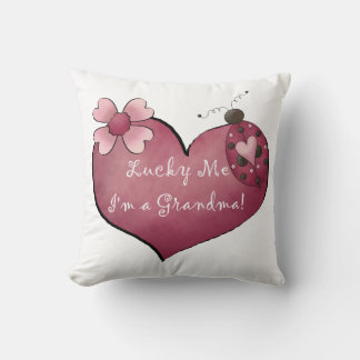 Lucky Me I'm a Grandma  Gifts Cushion