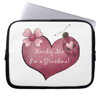 Lucky Me I'm a Grandma Gifts Laptop Sleeve