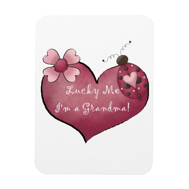 Lucky Me I'm a Grandma  Gifts Magnet (Vertical)