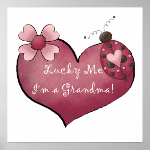 Lucky Me I'm a Grandma Gifts Poster