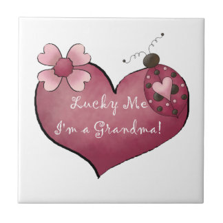 Lucky Me I'm a Grandma Gifts Tile