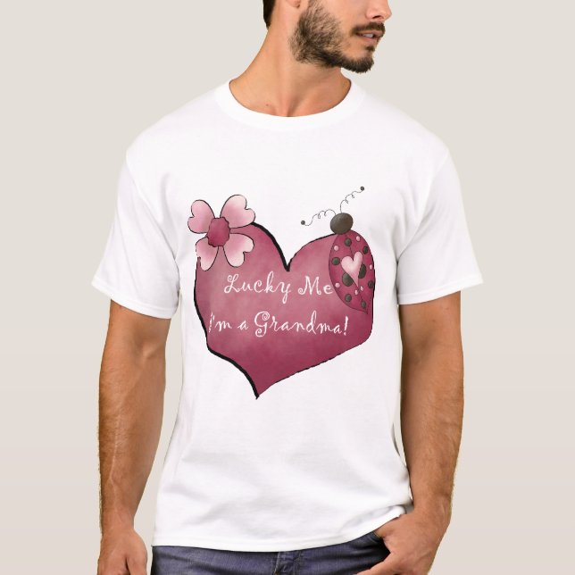Lucky Me I'm a Grandma Tshirts and Gifts (Front)