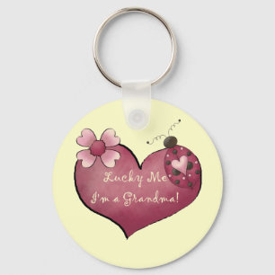Lucky Me I'm a Grandma Tshirts and Gifts Key Ring