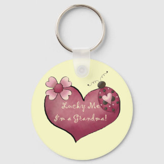 Lucky Me I'm a Grandma Tshirts and Gifts Key Ring