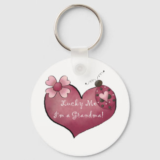Lucky Me I'm a Grandma Tshirts and Gifts Key Ring