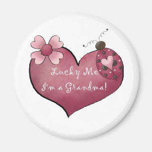 Lucky Me I'm a Grandma Tshirts and Gifts Magnet