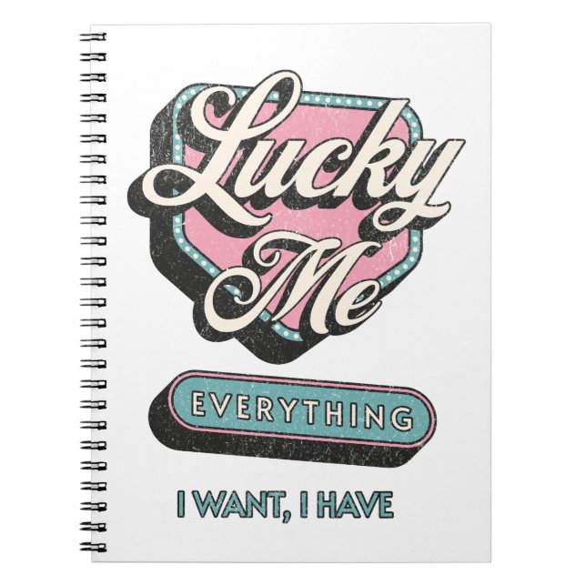 Lucky Me – Positive Energy Notebook (Front)