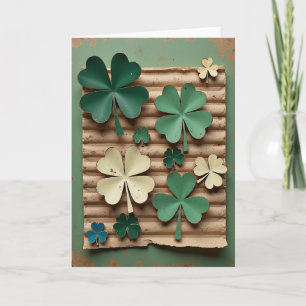 Lucky Metal Clover Art Card