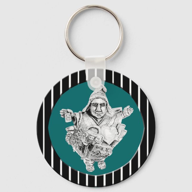 Lucky Metal Ekeko Keychain (Front)
