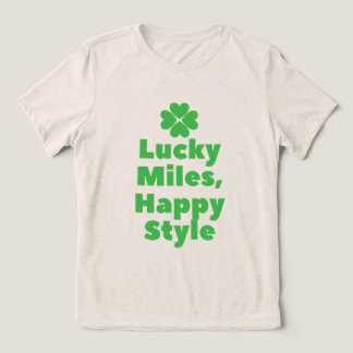 Lucky Miles, Happy Style Marathon St Patrick's Day Tri-Blend Shirt