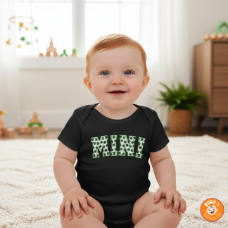 Lucky Mini Clover St. Patrick's Day Mini Shamrock Baby Bodysuit