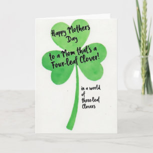 Lucky Mom Mothers Day Card