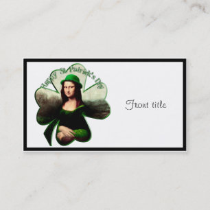Lucky Mona Lisa St. Patrick's Day Business Card