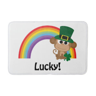 Lucky Monkey Leprechaun Bath Mat