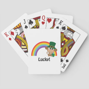 Lucky Monkey Leprechaun Playing Cards