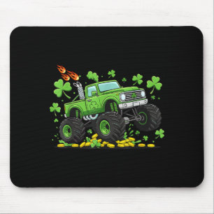 Lucky monster truck shenanigans for boys st mouse pad