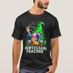 Lucky Montessori Teacher Gnomes St Patrick's Day T-Shirt