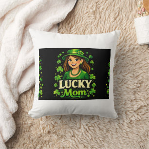 Lucky Mum – St. Patrick’s Day Clover Design Cushion
