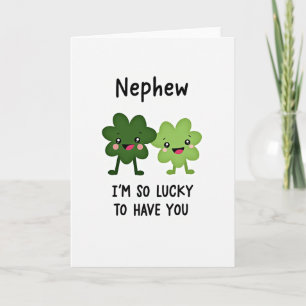Lucky Nephew Love You Card