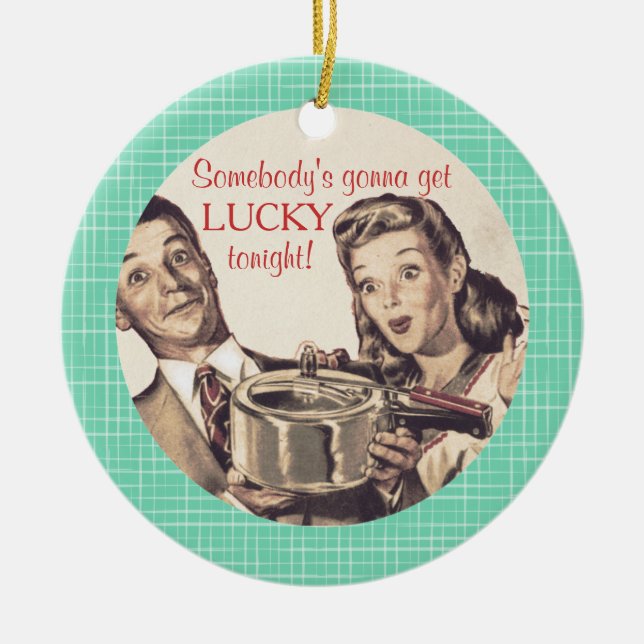 Lucky new pan culinary Christmas ornament (Front)