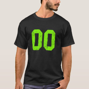 Lucky Number #00 Green Vintage Sport Player Fan Je T-Shirt