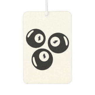 Lucky Number 111 Black Balls Car Air Freshener