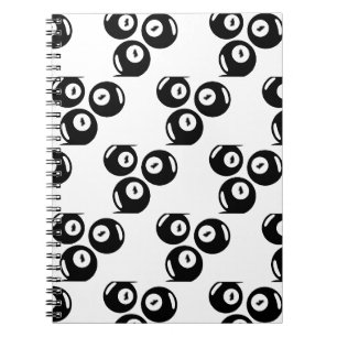 Lucky Number 111 Black Balls Notebook