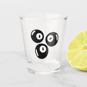 Lucky Number 111 Black Balls Shot Glass
