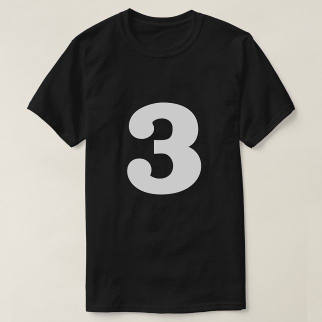 Lucky Number 3 T-Shirt (Design Front)