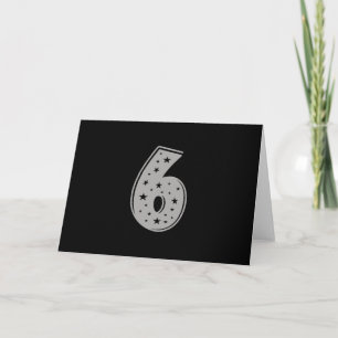 Lucky Number 6 Happy Birthday Card