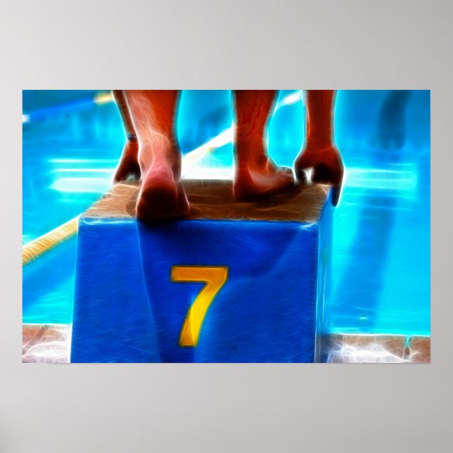 Lucky Number 7 Swimmer Poster (Front)
