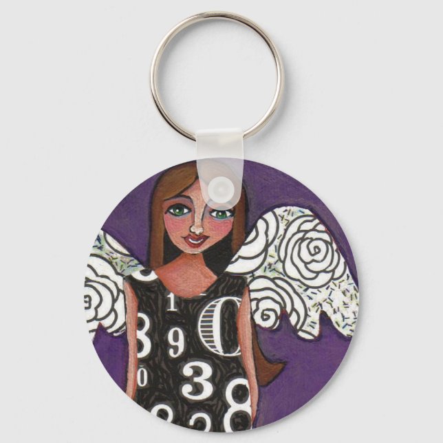 LUCKY NUMBERS ANGEL - a blessed keychain (Front)