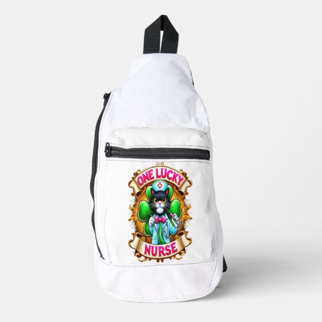 Lucky Nurse Cat  Sling Bag (Front)