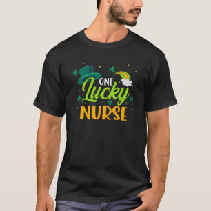 Lucky Nurse Green Four Leaf Clover Patrick's Day T-Shirt