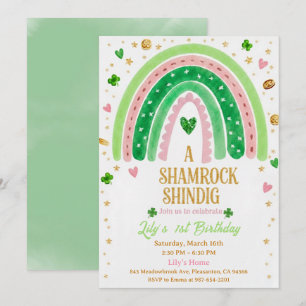 Lucky One 1st Birthday Invitation
