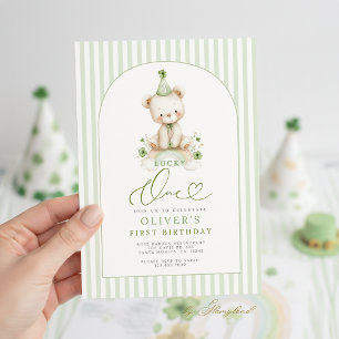 Lucky One 1st Birthday Invitation